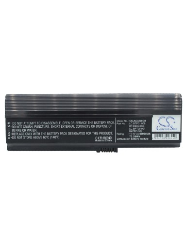 Black Battery for Acer As36802682, Aspire 3050, Aspire 3050-1733 11.1V, 6600mAh - 73.26Wh