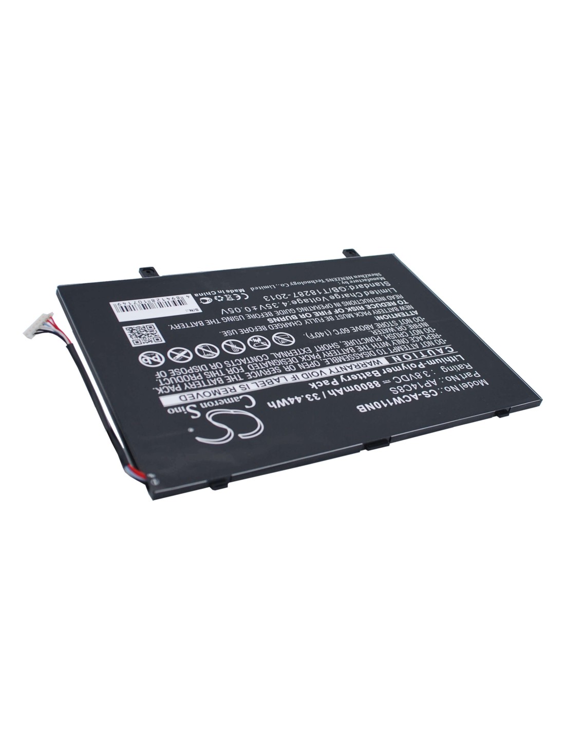 Black Battery for Acer Aspire Switch 11, Aspire Switch 11 Pro, Sw5-111 3.8V, 8800mAh - 33.44Wh