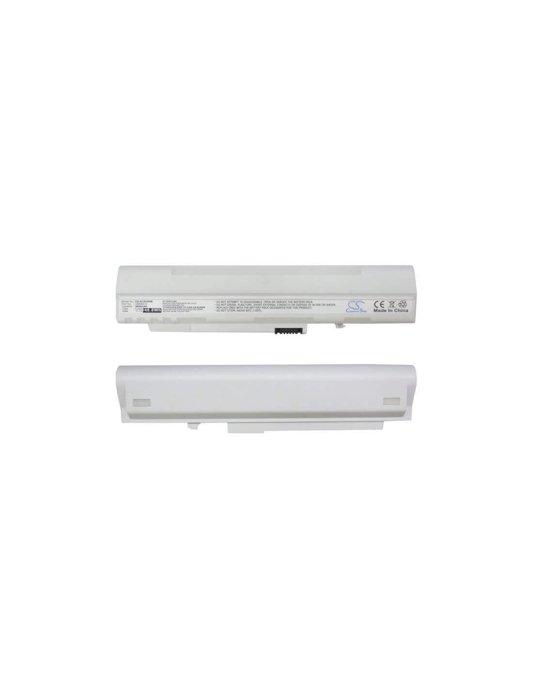 White Battery for Acer Aspire One, Aspire One A110-1295, Aspire One A110-1545 11.1V, 4400mAh - 48.84Wh