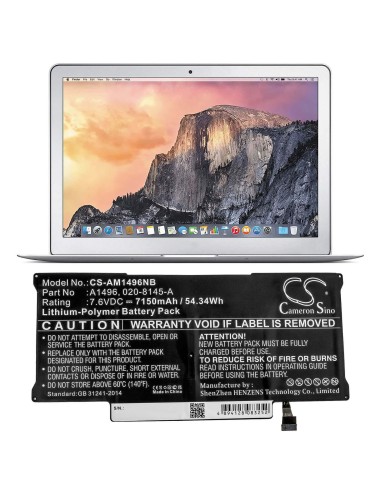 Black Battery for Apple Macbook Air 13" A1466 2013, Macbook Air Core I5 1.3 13" Mid-2013, Macbook Air Core I7 1.7 13" Mid-2013 7