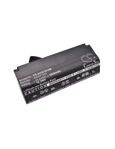 Black Battery for Asus G751j, G751jm, Rog Gfx71jy 15.0V, 5200mAh - 78.00Wh