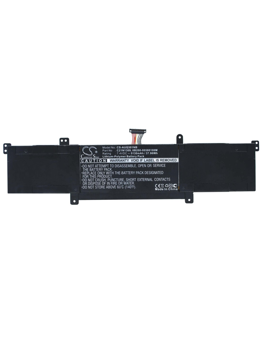 Black Battery for Asus Vivobook Q301, Vivobook Q301l, Q301la-bhi5t02 7.4V, 5130mAh - 37.96Wh