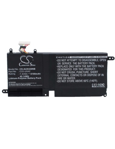Black Battery for Asus Zenbook Ux42, Ux42e3517vs, Ux42e3317vs-sl 7.4V, 6100mAh - 45.14Wh