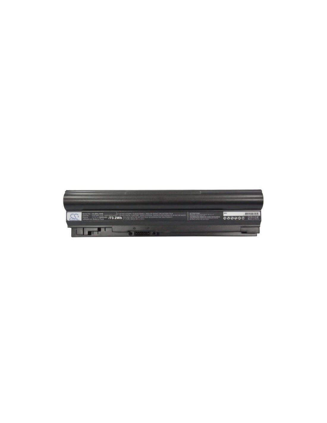 Black Battery for Sony Vaio Vgn-tt11m, Vaio Vgn-tt13/n, Vaio Vgn-tt190ein 11.1V, 6600mAh - 73.26Wh