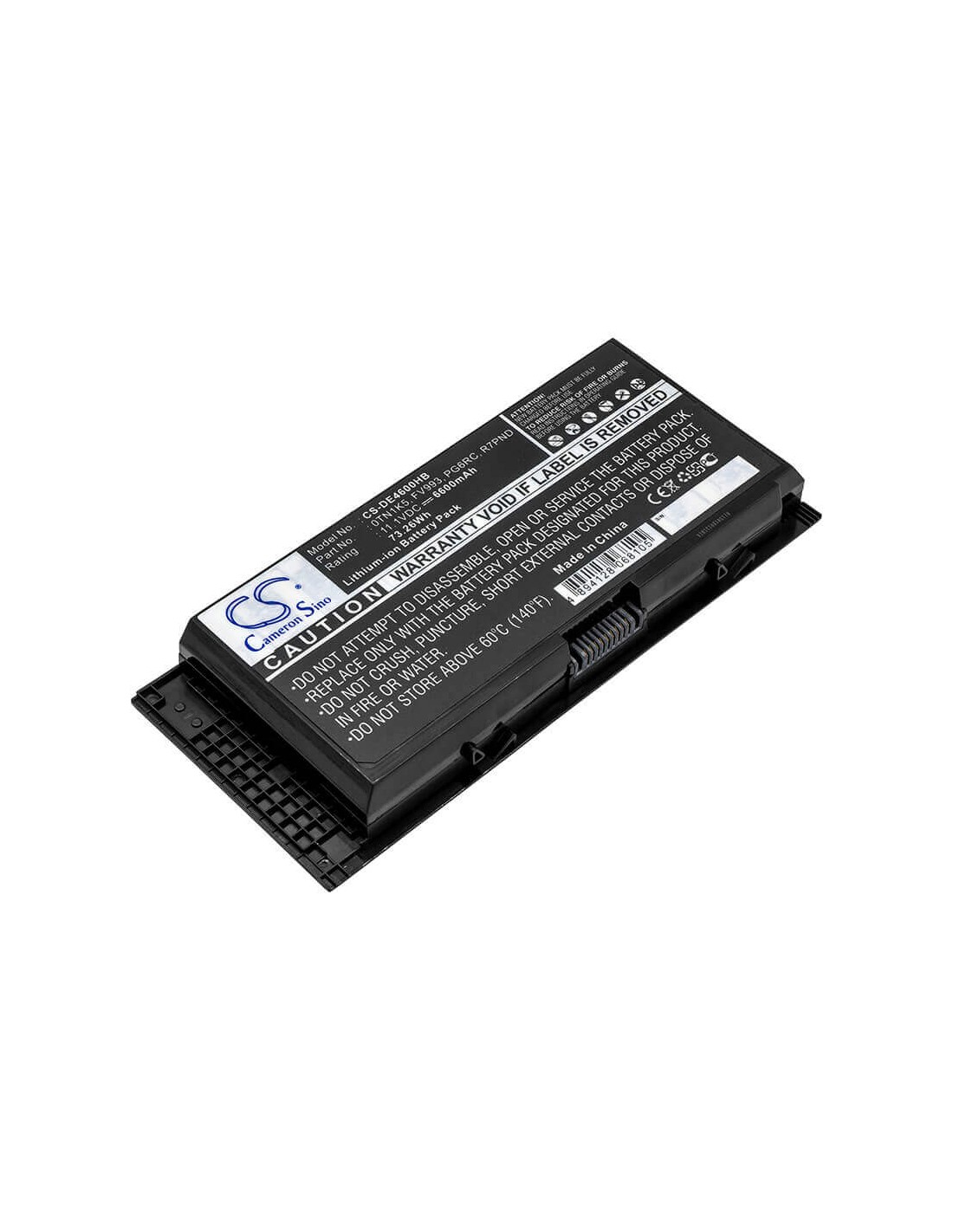 Black Battery for Dell Precision M4600, Precision M4700, Precision M6600 11.1V, 6600mAh - 73.26Wh