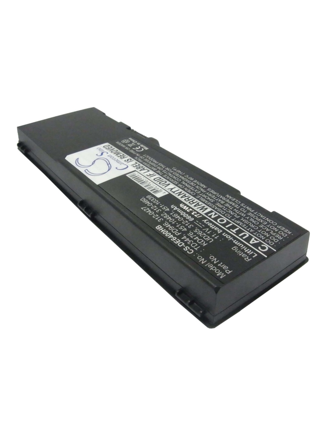 Black Battery for Dell Latitude 131l, Inspiron 1501, Inspiron E1505 11.1V, 6600mAh - 73.26Wh