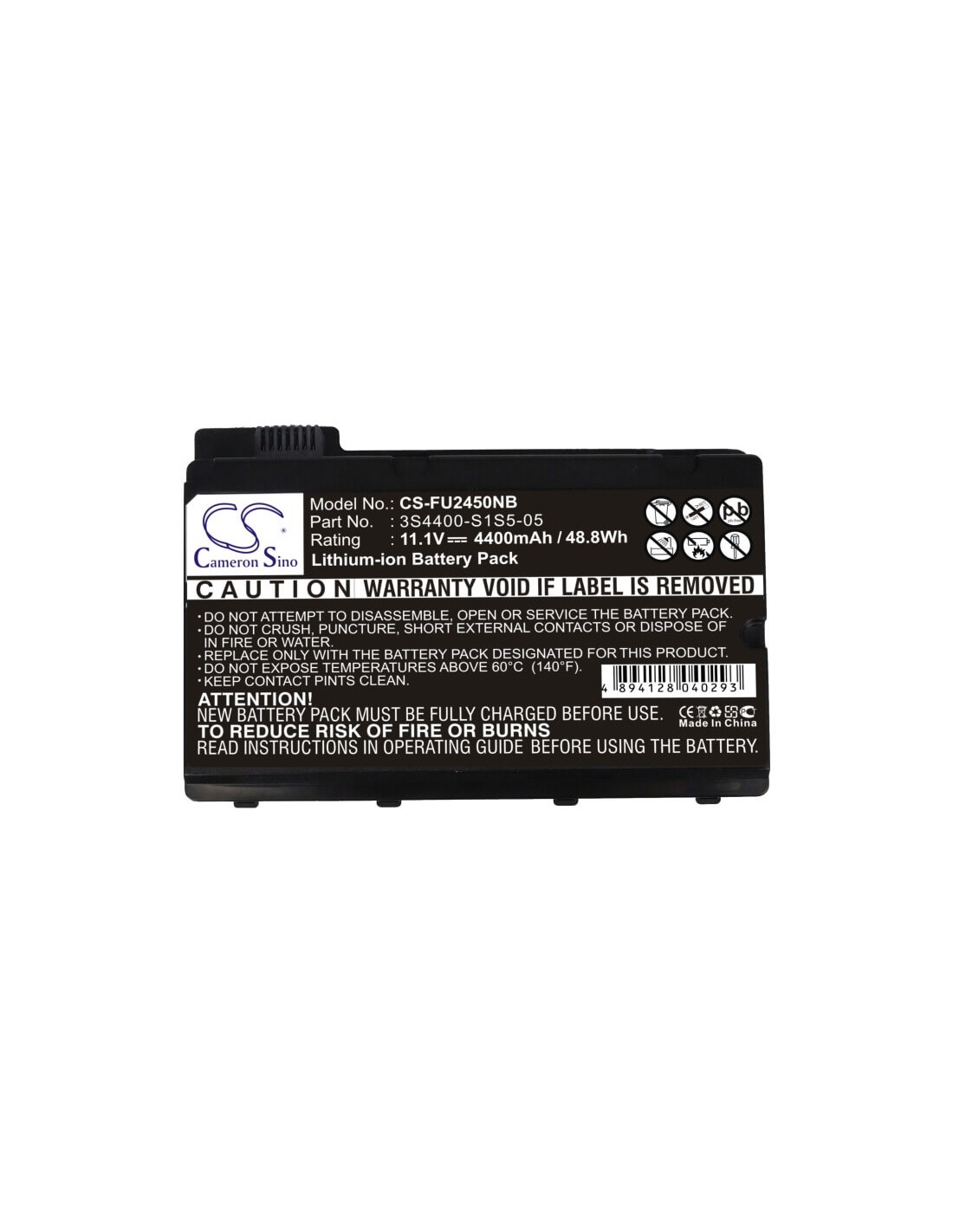 Black Battery for Fujitsu Amilo Pi2450, Amilo Xi2428, Amilo Xi2528 11.1V, 4400mAh - 48.84Wh