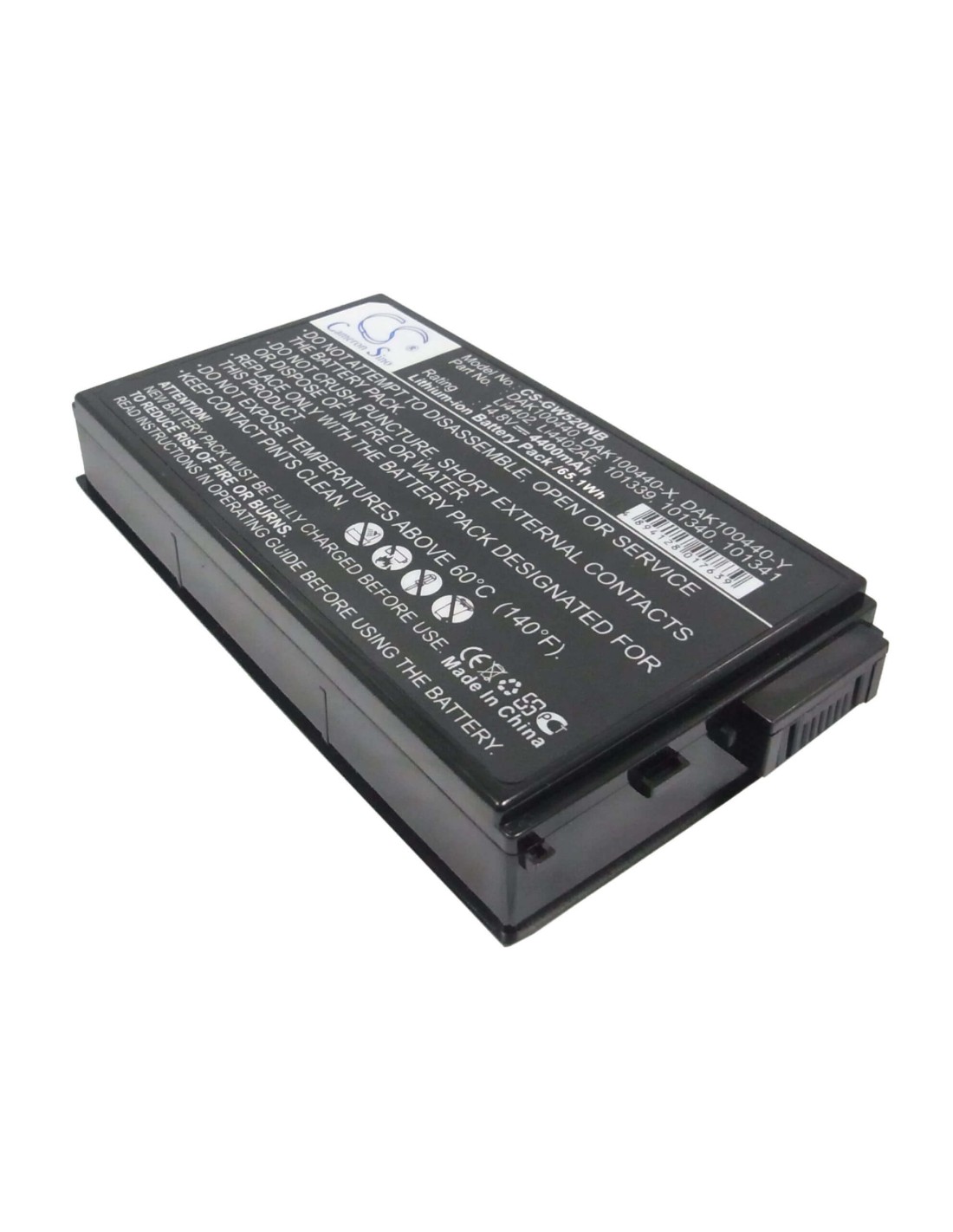 Black Battery for Arima W730a 14.8V, 4400mAh - 65.12Wh