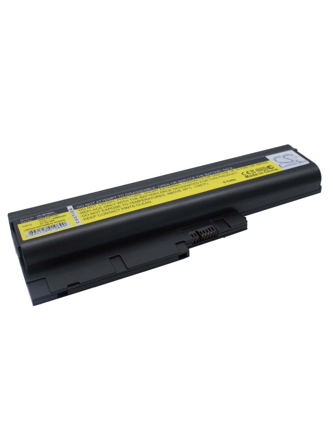 Black Battery for Ibm Thinkpad R60, Thinkpad R61, Thinkpad R60 9455 10.8V, 4400mAh - 47.52Wh