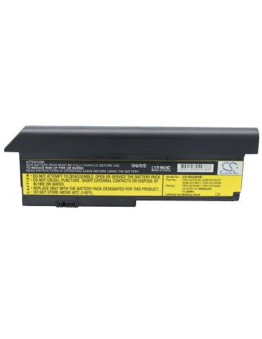Black Battery for Ibm Thinkpad X200, Thinkpad X200s, Thinkpad X200s 7465 10.8V, 6600mAh - 71.28Wh