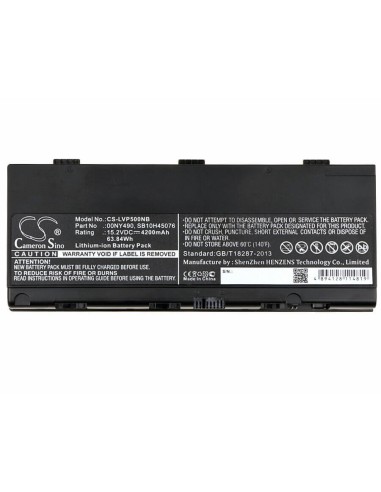 Black Battery for Lenovo Thinkpad P50, Thinkpad P50 Mobile Workstation, Thinkpad P50 Mobile Xeon Workstation 15.2V, 4200mAh - 63
