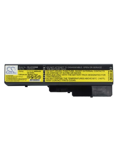 Black Battery for Lenovo Ideapad Y430, Ideapad Y430g, Ideapad Y430a 11.1V, 4400mAh - 48.84Wh