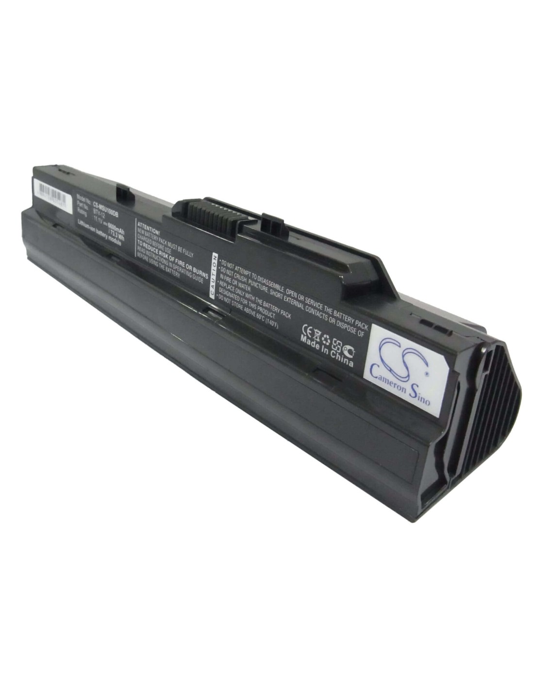 Black Battery for Advent 4211, 4212 11.1V, 6600mAh - 73.26Wh