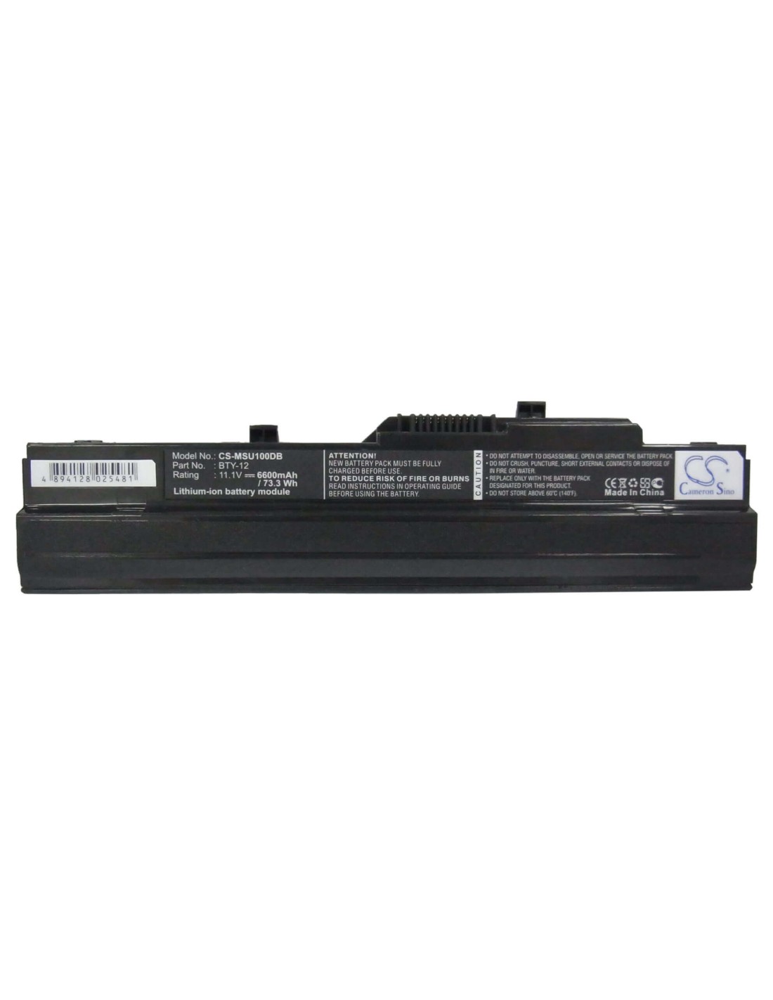 Black Battery for Advent 4211, 4212 11.1V, 6600mAh - 73.26Wh