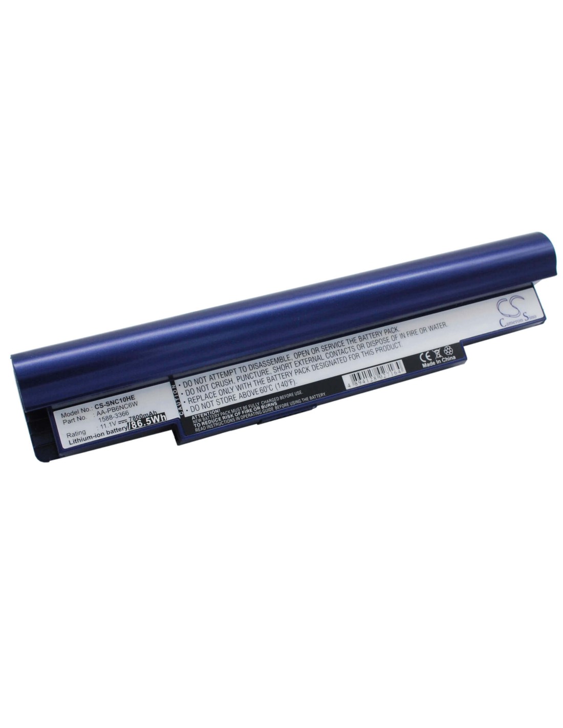 Blue Battery for Samsung Np-nc10, Np-nc10-ka03cn, Np-nc10-ka02uk 11.1V, 7800mAh - 86.58Wh