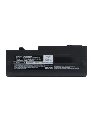 Black Battery for Toshiba Netbook Nb100, Netbook Nb100-01g, Netbook Nb100-111 7.2V, 4400mAh - 31.68Wh