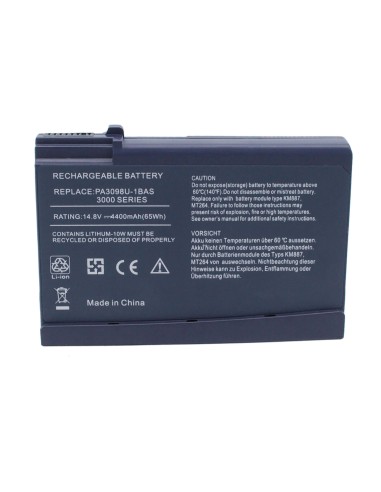 Dark Grey Battery for Toshiba Satellite 1200, Satellite 1200-s121, Satellite 1200-s122 14.8V, 4400mAh - 65.12Wh