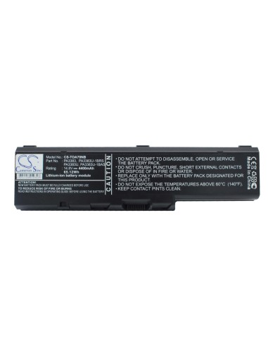 Black Battery for Toshiba Satellite A70, Satellite A70-s2362, Satellite A70-s249 14.8V, 4400mAh - 65.12Wh