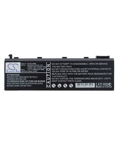 Black Battery for Toshiba Satellite L20-101, Satellite L10-104, Satellite L100-119 14.4V, 2200mAh - 31.68Wh
