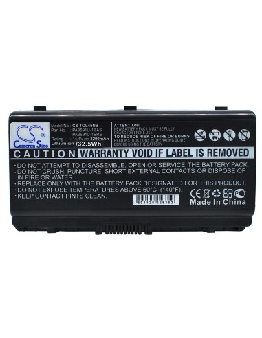 Black Battery for Toshiba Equium L40-10u, Equium L40-14i, Equium L40-156 14.4V, 2200mAh - 31.68Wh