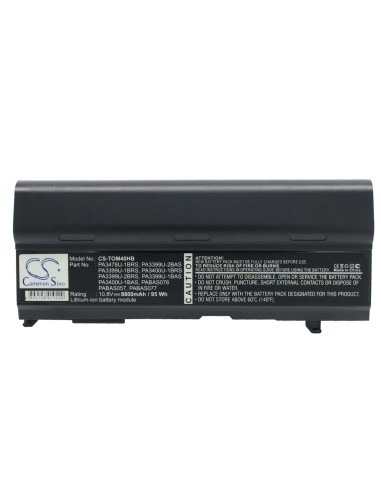 Black Battery for Toshiba Satellite A80-116, Satellite M40-307, Tecra A3-181 10.8V, 8800mAh - 95.04Wh