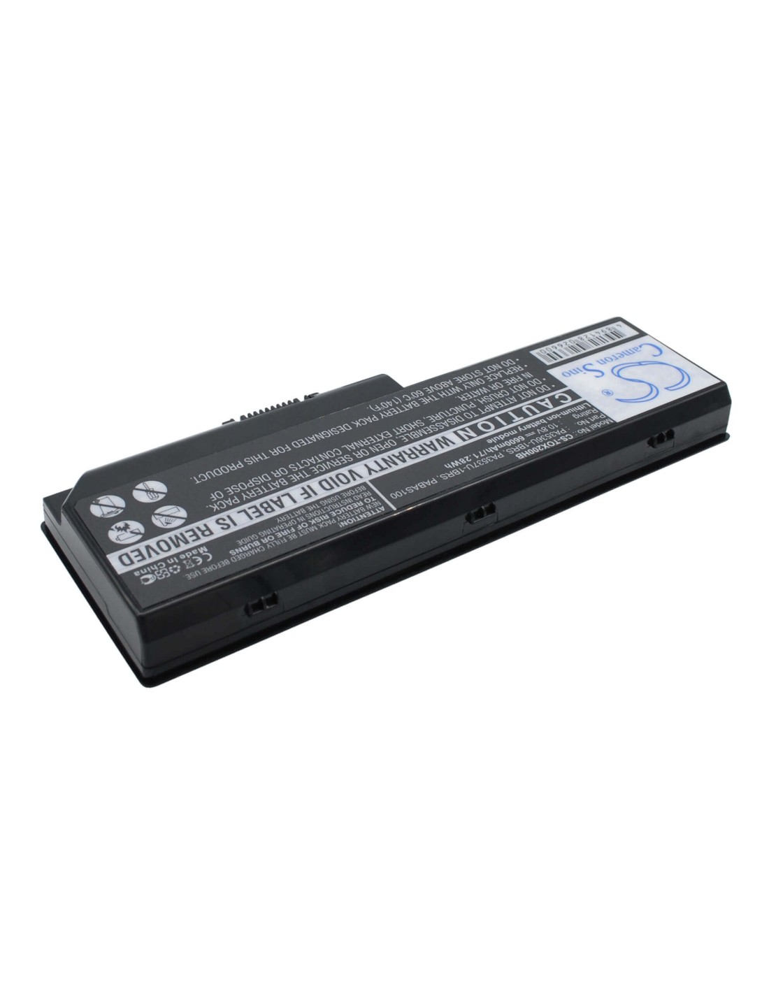 Black Battery for Toshiba Satellite P200-1cb, Satellite P200d-1fw, Satellite X200-21w 10.8V, 6600mAh - 71.28Wh