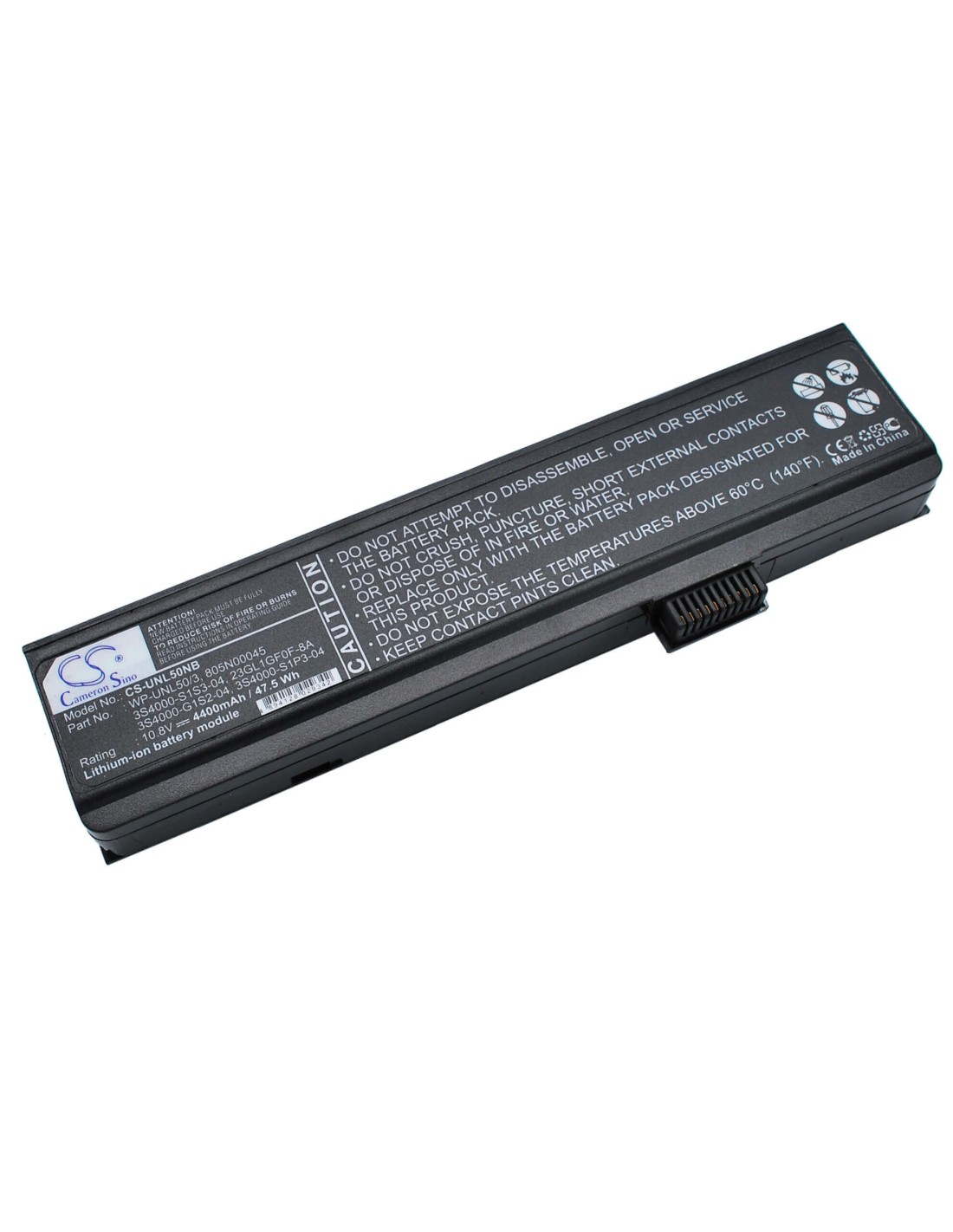 Black Battery for Advent 7109b, 8117, 7109a 10.8V, 4400mAh - 47.52Wh