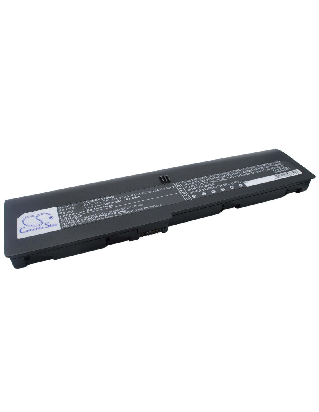Black Battery for Alphatop G713, G730, G731 14.8V, 6600mAh - 97.68Wh