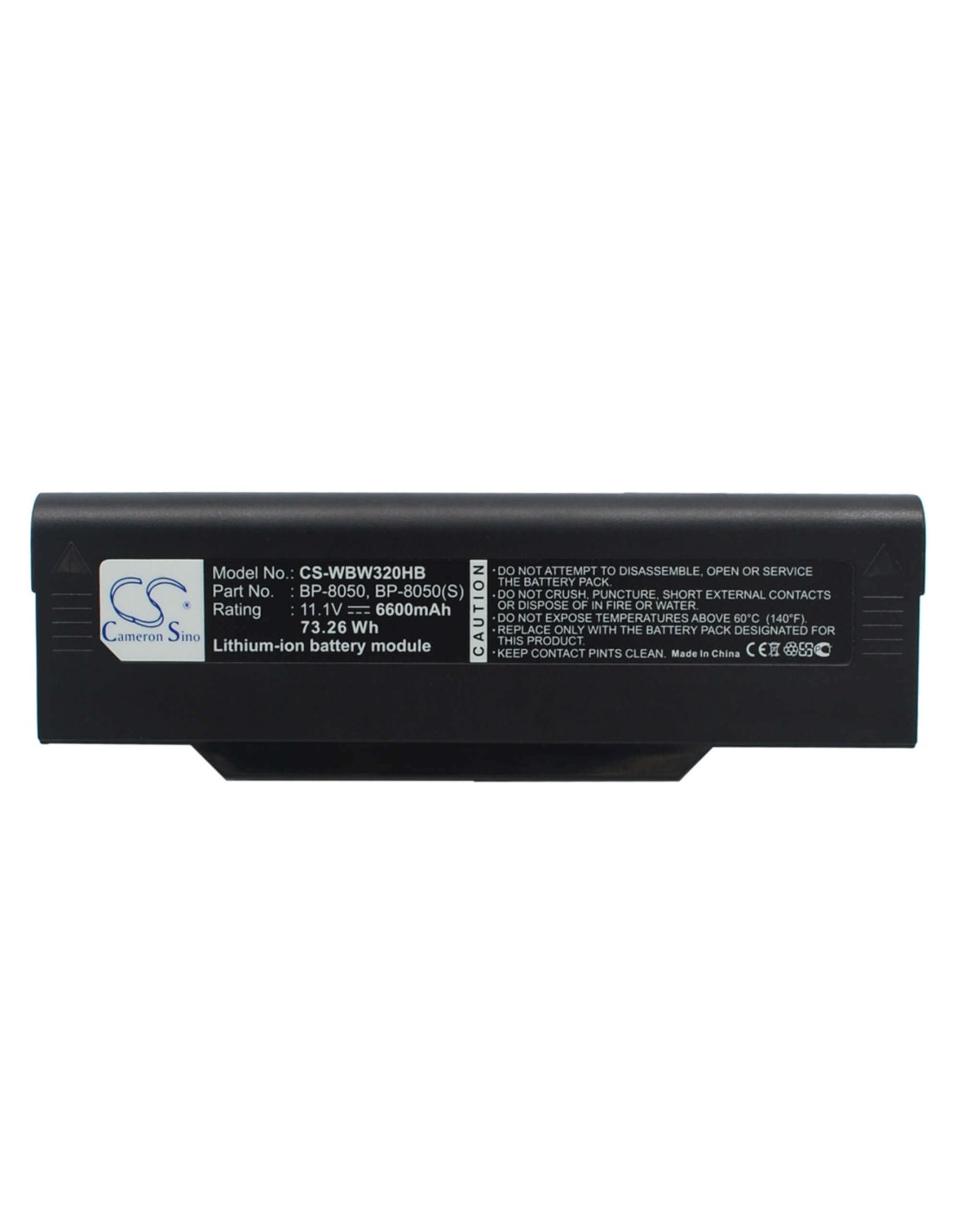 Black Battery for Benq A32e 11.1V, 6600mAh - 73.26Wh