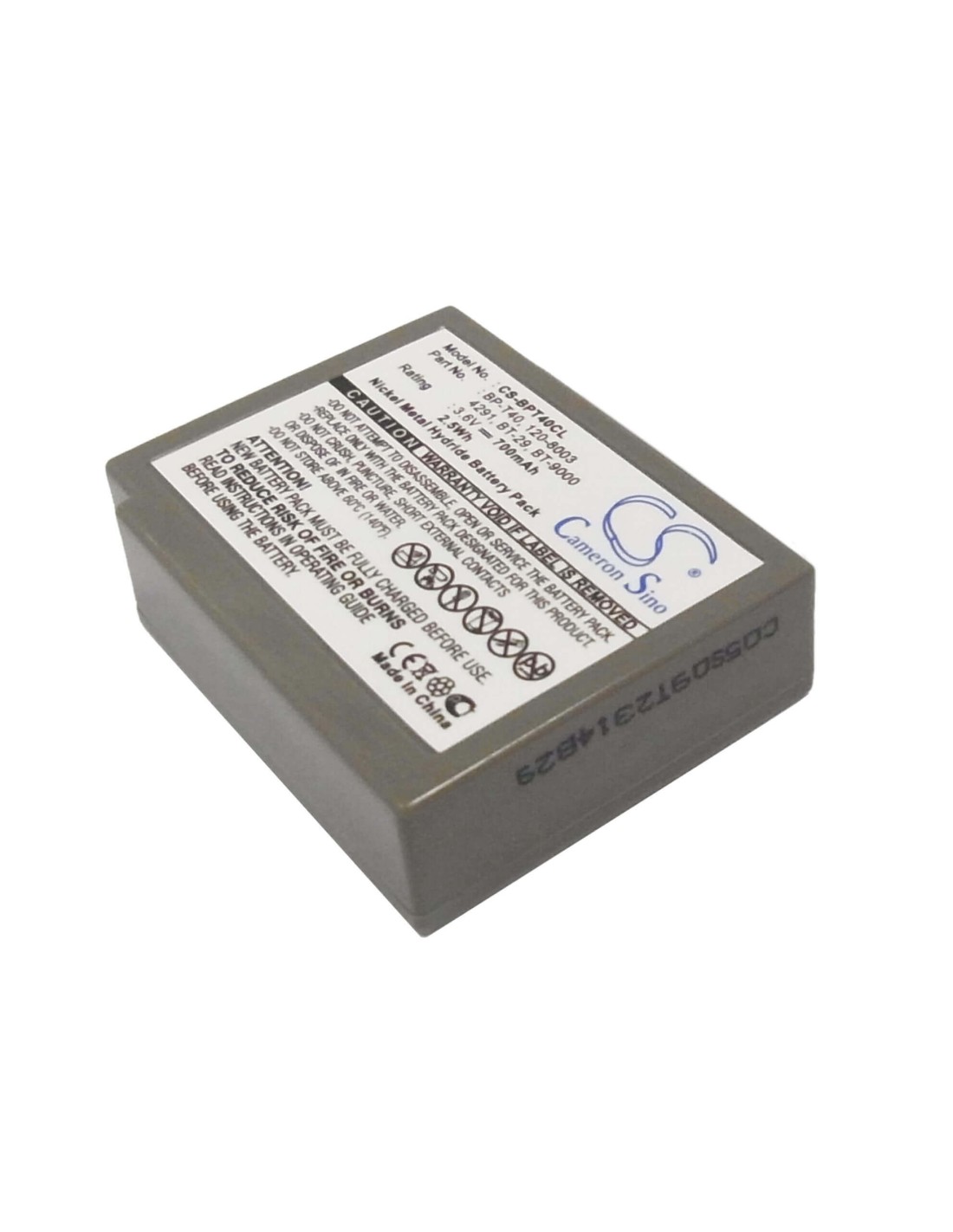 Battery for Sony, Sct-100, Spp-1010, Spp-115, Spp-120, 3.6V, 700mAh - 2.52Wh