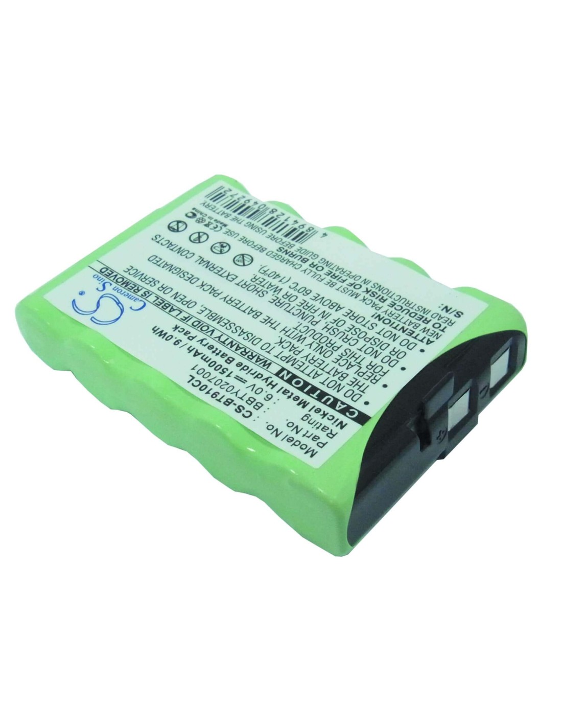 Battery for Uniden, Bbty0207001, Bp9100, Bp-9100, Bt9100, 6V, 1500mAh - 9.00Wh