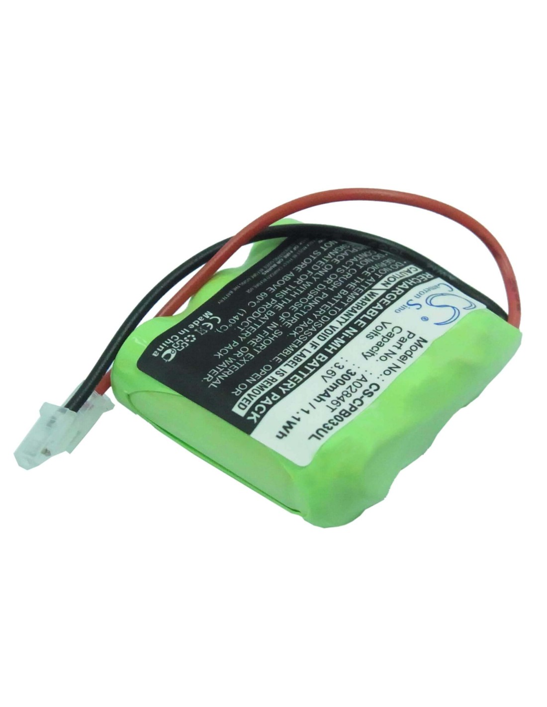 Battery for Universal, 2/3aaa X 3 3.6V, 300mAh - 1.08Wh