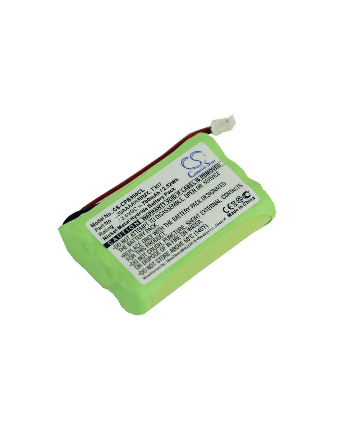 Battery for Gp, 30aaaah3bmx, T307 3.6V, 300mAh - 1.08Wh