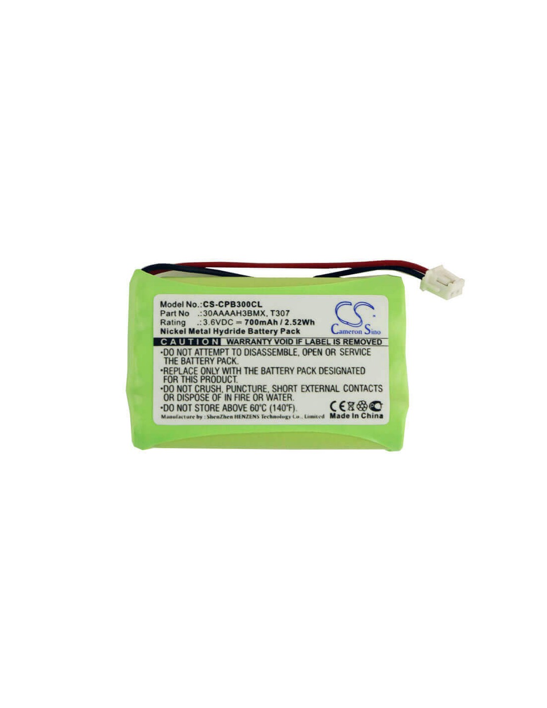 Battery for Philips, Dect 211, Kala3353 3.6V, 300mAh - 1.08Wh