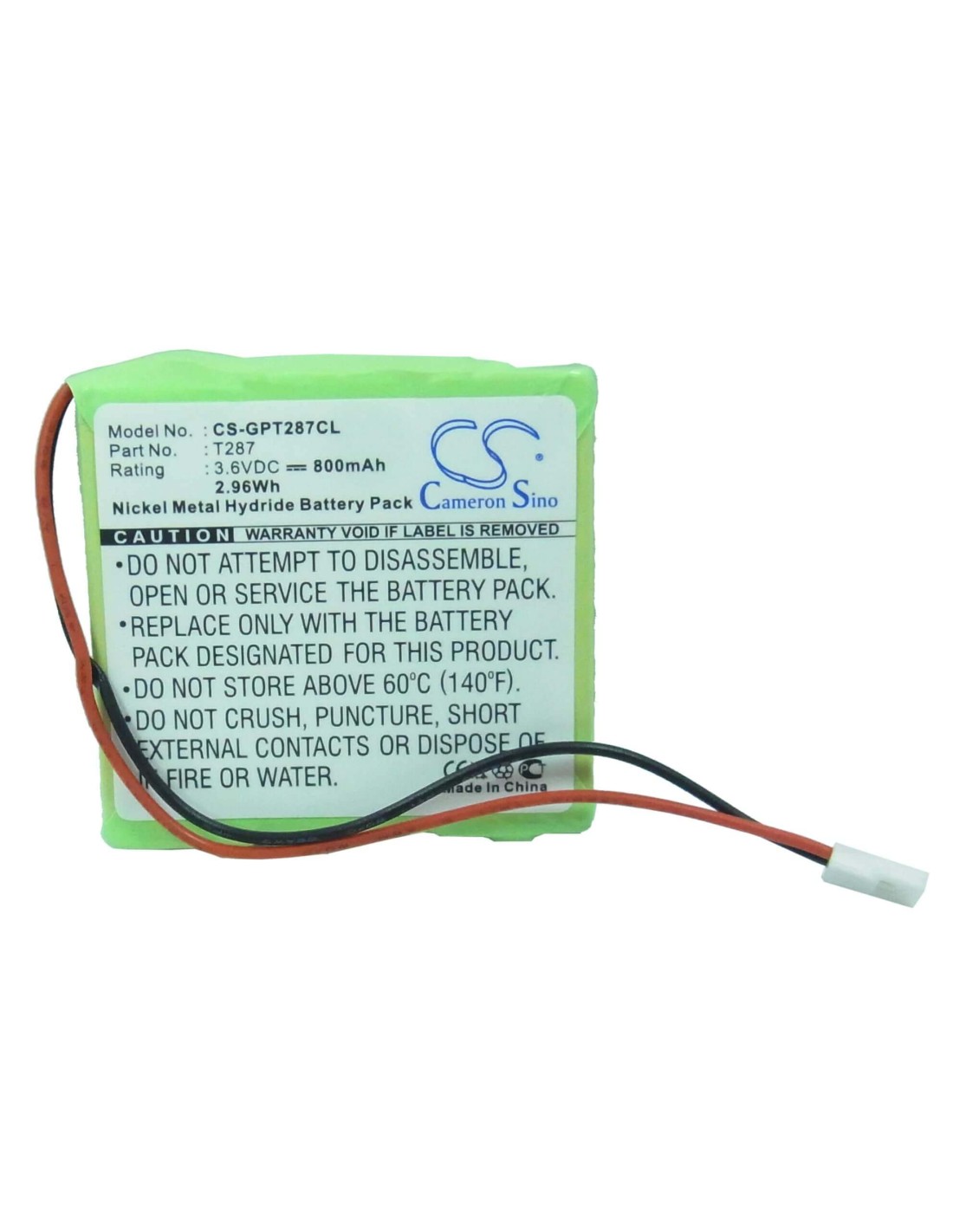 Battery for Philips, Td9274, Td9292, Td9694 3.6V, 800mAh - 2.88Wh