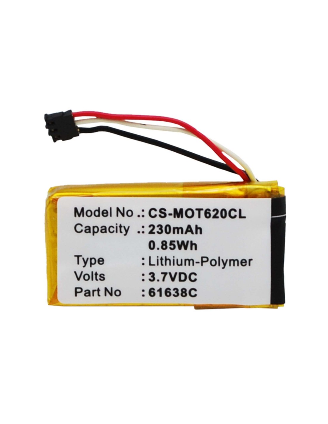 Battery for Motorola, Dect 6.0, It6, It6-2 3.7V, 230mAh - 0.85Wh