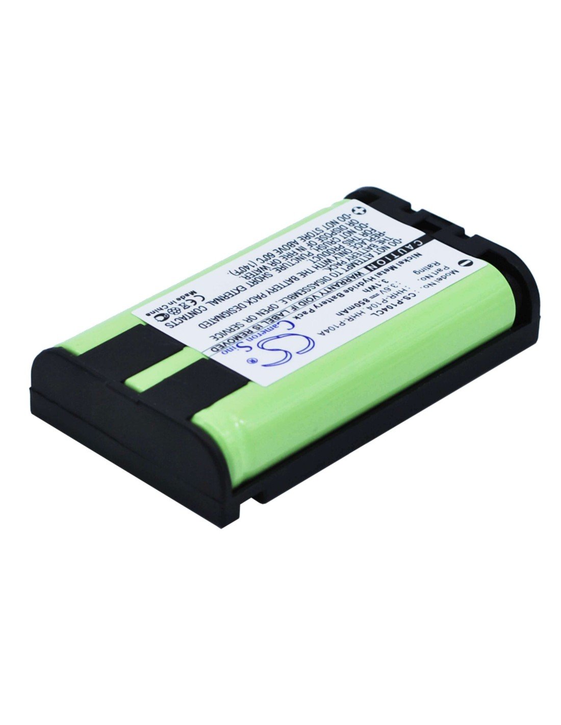 Battery for panasonic, hhr-p104, hhr-p104a, p104a/1b, 3.6V, 850mAh - 3.06Wh