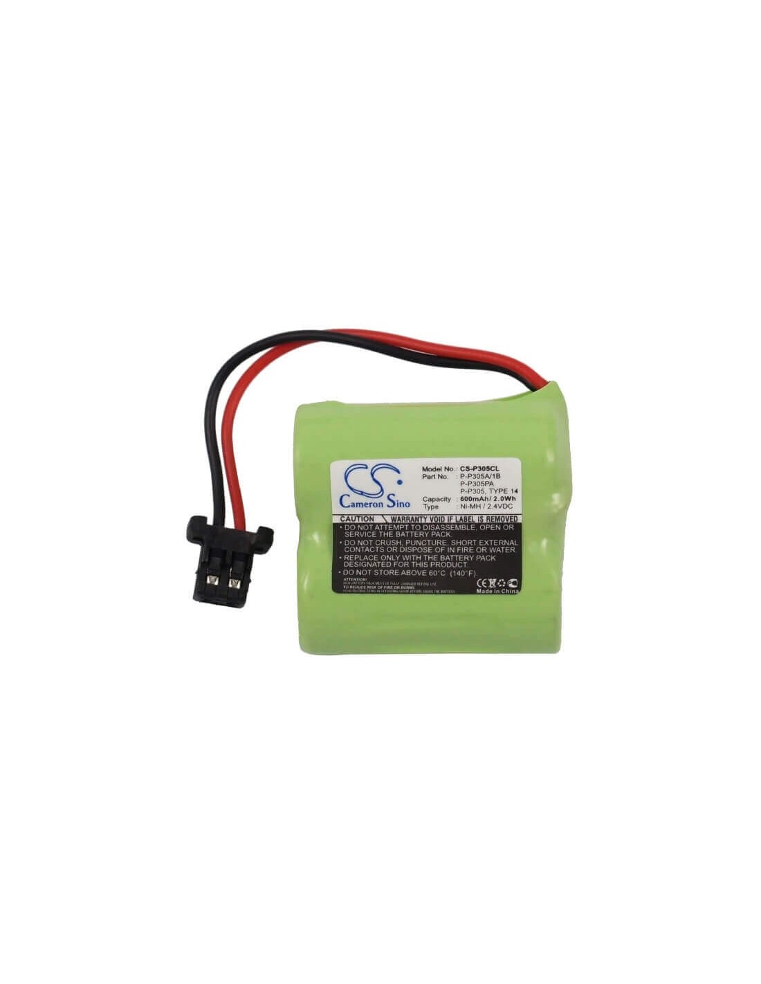 Battery for Radio Shack, 23-9084, 960-1849 2.4V, 600mAh - 1.44Wh