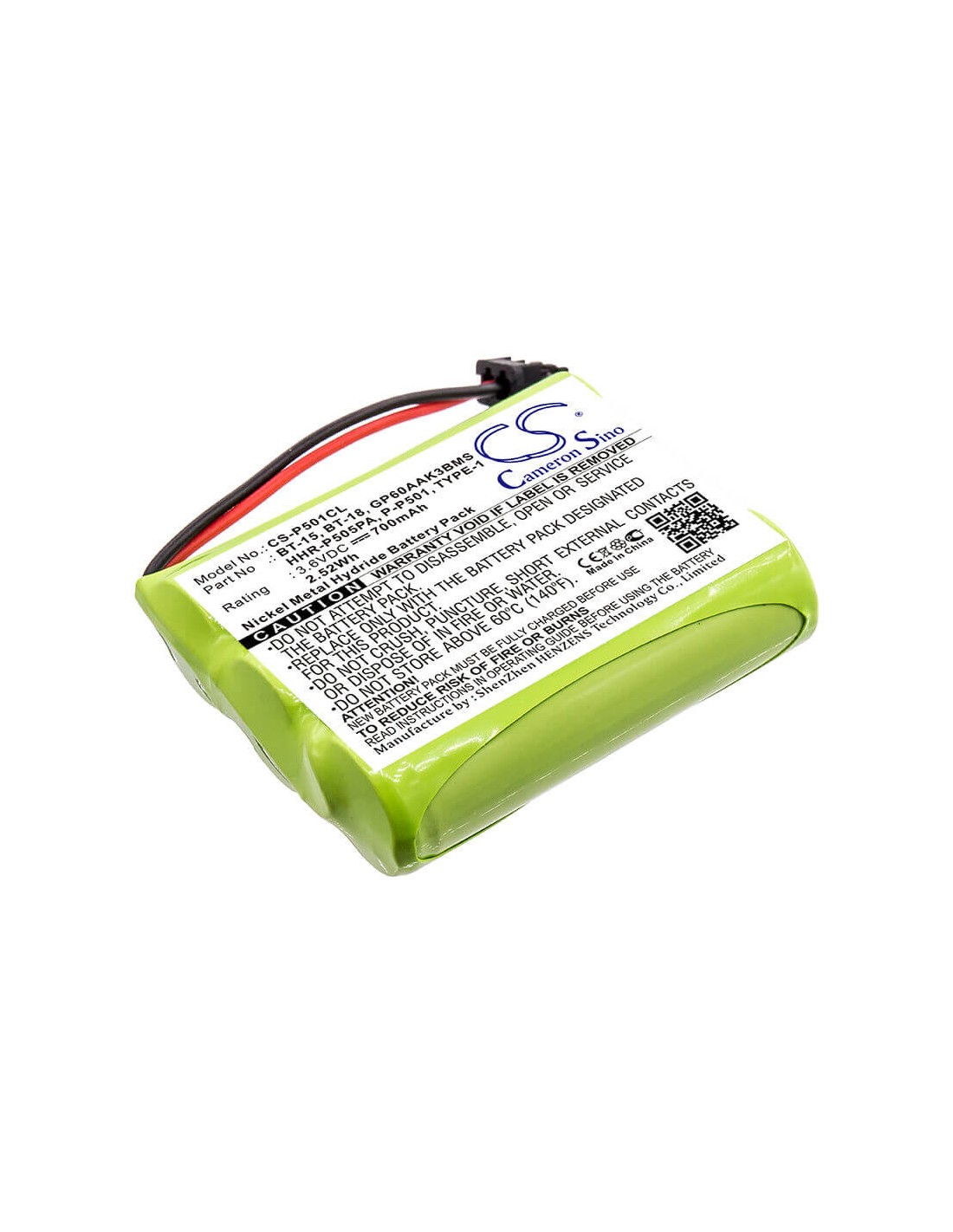 Battery for Sbc, Cl200, Cl300, Cl400, Cl405, 3.6V, 700mAh - 2.52Wh