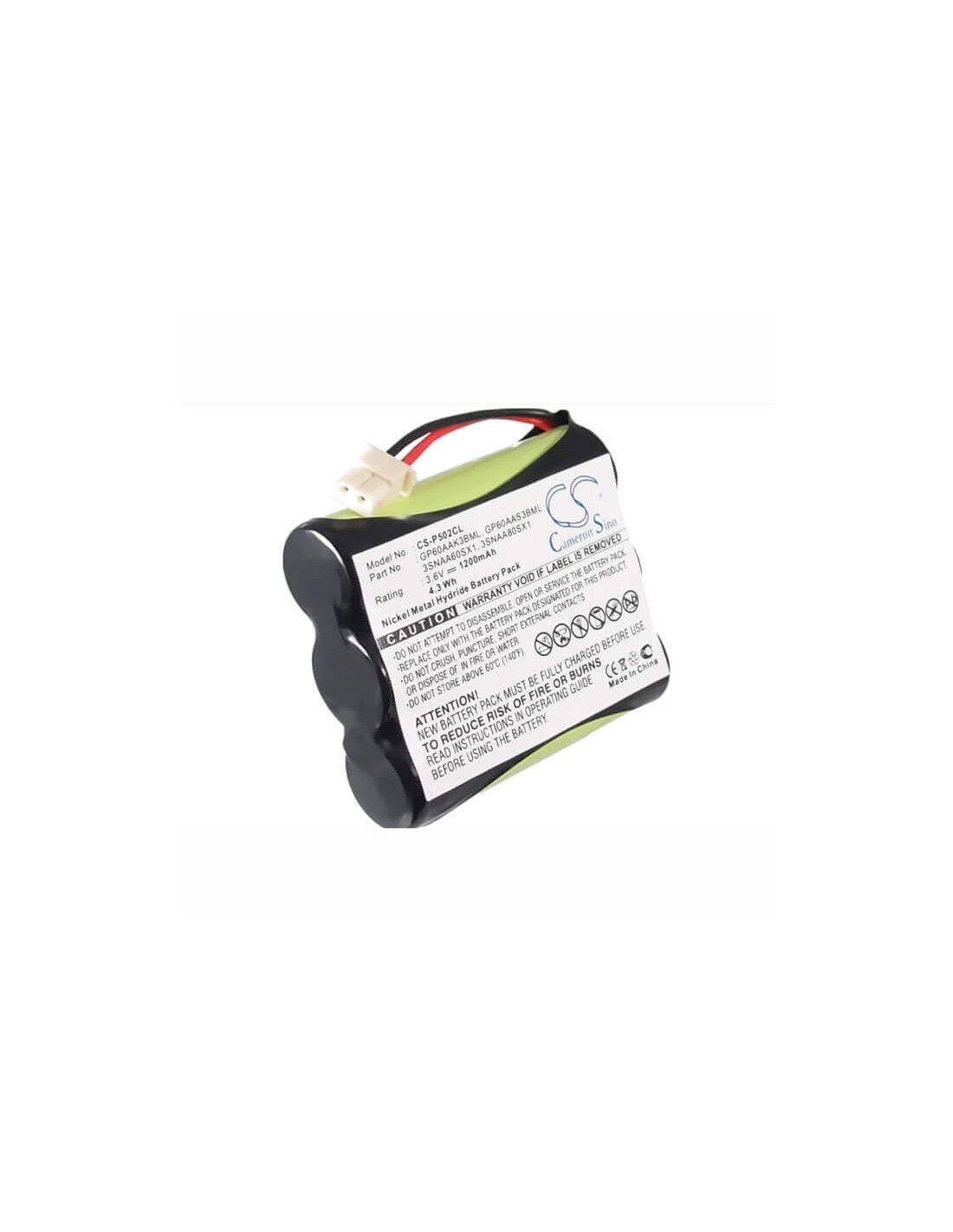 Battery for American, Cl40 3.6V, 1200mAh - 4.32Wh