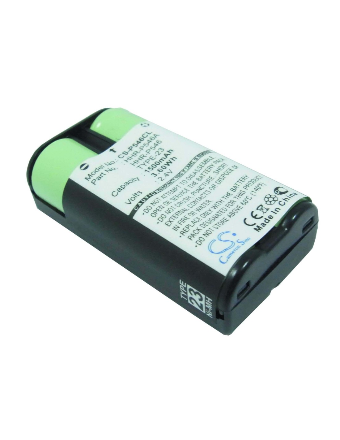 Battery for At&t, 2400, 2401, 2402, 2430, 2.4V, 1500mAh - 3.60Wh