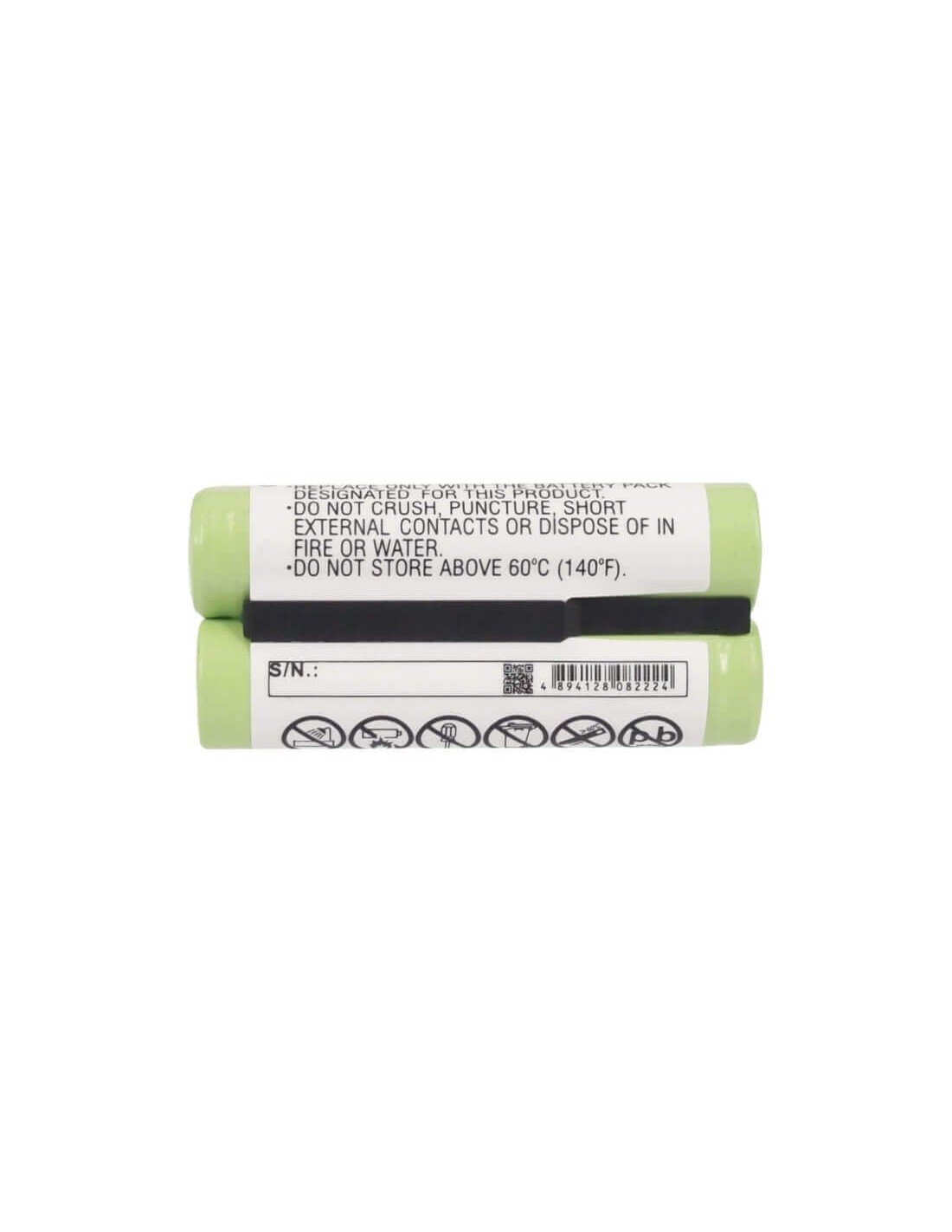 Battery for Panasonic, hhr-4dpa, hhr-55aaabu, hhr-65aaabu 2.4V, 700mAh - 1.68Wh