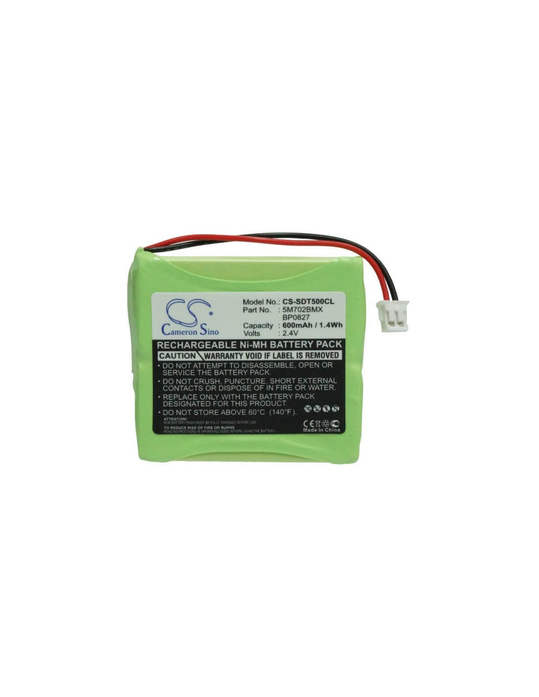 Battery for Medion, Life E63038, Life S63006, 2.4V, 600mAh - 1.44Wh