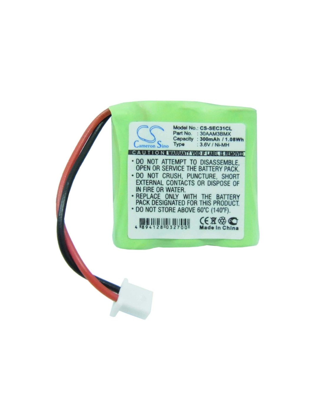 Battery for Bti, Dect Fax, Dect Fax 3.6V, 300mAh - 1.08Wh
