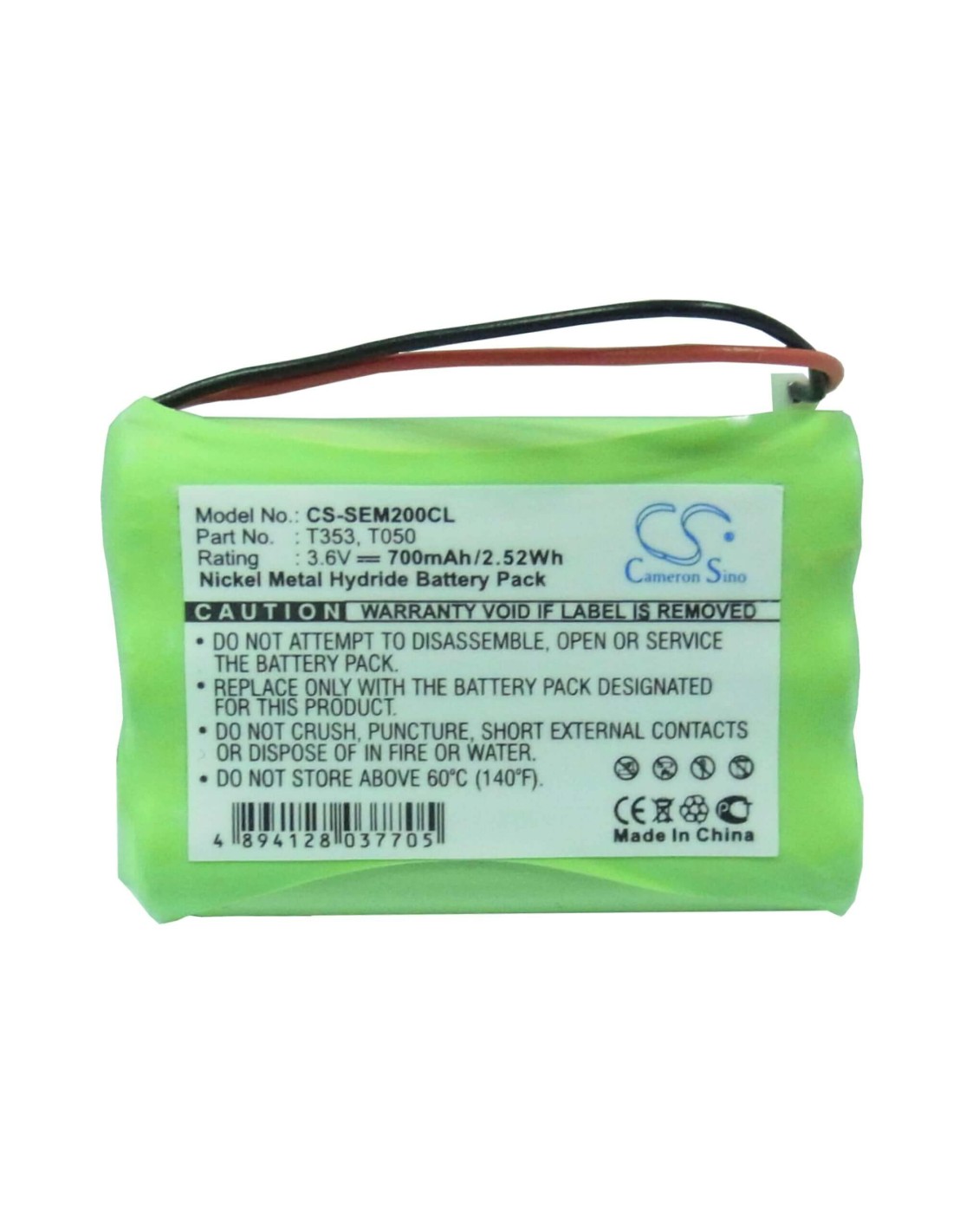 Battery for Sagem, Alize Mistral, Alize Navigateur, 3.6V, 700mAh - 2.52Wh
