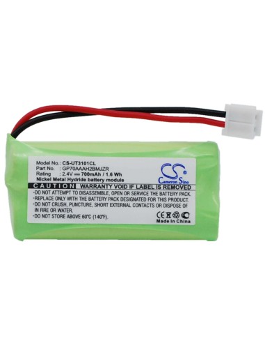Battery for Rca, 25210, 1/31/5206, 25250, 1/31/5246, 2.4V, 700mAh - 1.68Wh