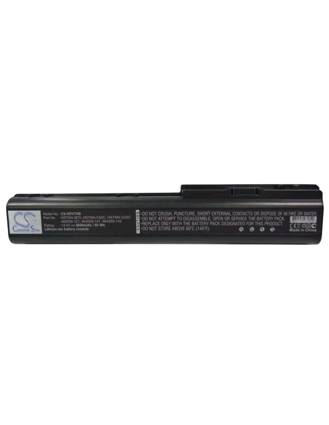Black Battery for HP Pavilion DV7, Pavilion DV7T, Pavilion DV7Z 14.4V, 6600mAh - 95.04Wh