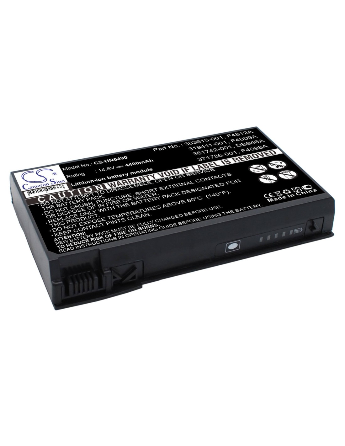 Grey Battery for HP Pavilion ZE5514AP-DR486A, OmniBook XE4500s-F4867JT, Pavilion ZE4911US-PN586UA 14.8V, 4400mAh - 65.12Wh