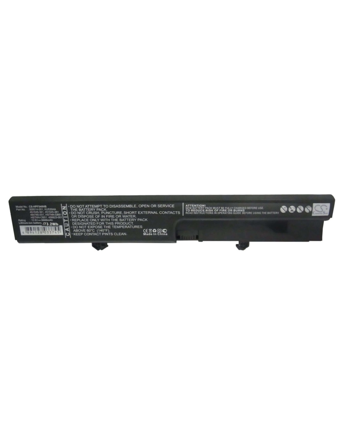 Black Battery for HP 540, 541 10.8V, 6600mAh - 71.28Wh