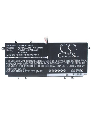 Black Battery for HP Chromebook 14, Chromebook 14Q, Chromebook 14-Q063CL 7.5V, 6750mAh - 50.63Wh